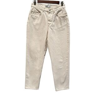 Zara High-Rise Straight Leg Relaxed Fit Rigid Off White Jeans Women’s Size 4